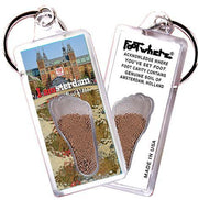 Amsterdam FootWhere® Souvenir Keychains. 6 Piece Set. Made in USA-FootWhere® Souvenirs